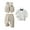Khaki, variant on SwiftWear Infant Baby Boys formal Outfit Kids 4PC Vest Gentleman Suit Long Sleeve Bodysuit Plaid Pants Set, 6M-18M