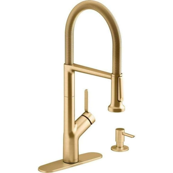 Setra Gold Semi-Professional Kitchen Sink Faucet w/ Soap Dispenser