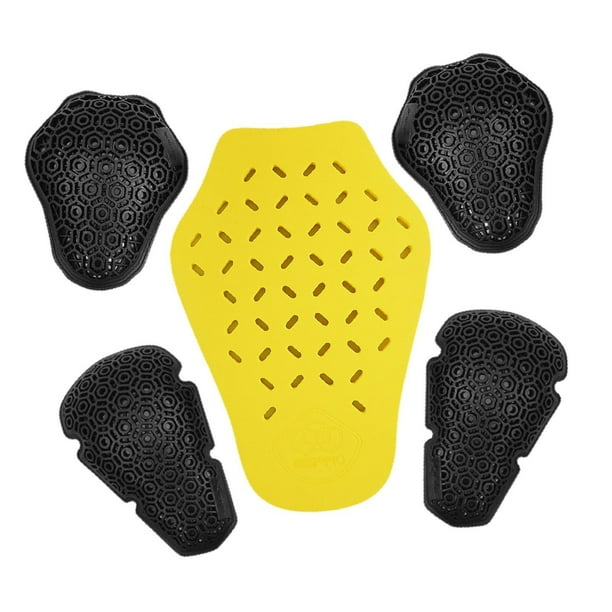 5x Protector de conducción para Motocross, almohadillas para espalda, hombros y para chaquetas de motocicleta, inserciones protectoras fáciles