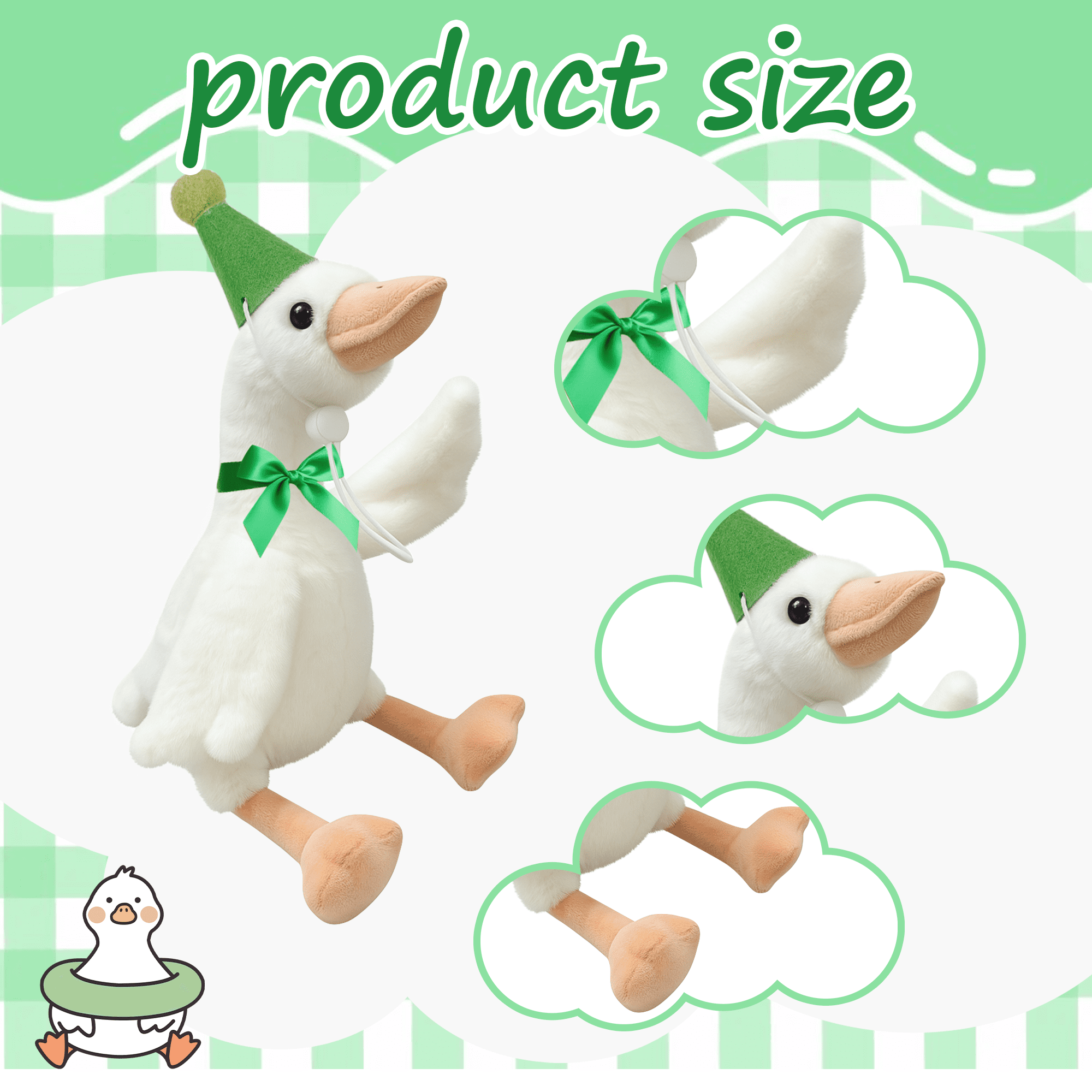 8 Sets One Silly Goose 1st Birthday Decoration 15.7 Inch Soft Silly Goose Stuffed Animal Hat with Wood Table Decor for Birthday Party Baby Shower Decoration