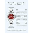 thumbnail image 5 of Explojoy Women's Stainless Steel Watch – Elegant Crystal Details with Waterproof Quartz Movement, 5 of 10