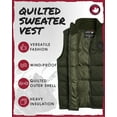thumbnail image 2 of CANADA WEATHER GEAR Men's Vest - Cozy Casual Full Zip Up Quilted Puffer Sweater Vest for Men (M-XXL), 2 of 7