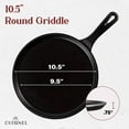 Cast Iron Round Griddle 10.5 Crepe Maker Pan + Silicone Handle Cover