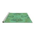 thumbnail image 2 of Ahgly Company Machine Washable Indoor Rectangle Oriental Turquoise Blue Modern Area Rugs, 3' x 5', 2 of 4