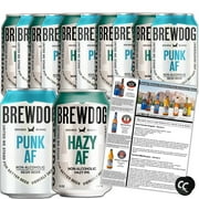 BrewDog 12 IPA Mixed Pack, Non-Alcoholic Pack | Includes Hazy, & Punk | 12oz Cans