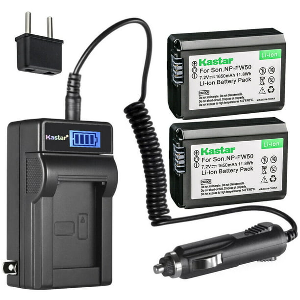 Aardappelen Eeuwigdurend Serie van Kastar 2-Pack NP-FW50 Battery and LCD AC Charger Compatible with Sony  NP-FW50, W Series Battery, BC-VW1 BC-TRW Charger, Sony A6400 A6300 A6500 A7  A7II A7RII A7SII A7S A7S2 A7R A7R2 Cameras -