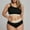 Black, variant on Fnooota Plus Size Swimsuit for Women, Quick-Dry 2 Piece High Waisted Bikinis Bathing Suits Black Size 3XL