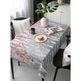 thumbnail image 6 of Pink Teal Forest Table Cloth, Modern Oil Painting Art Waterproof Tablecloth for Rectangle Tables, Reusable Washable Fabric Table Cover for Restaurant Kitchen Dining Tables 60"x120", 6 of 6