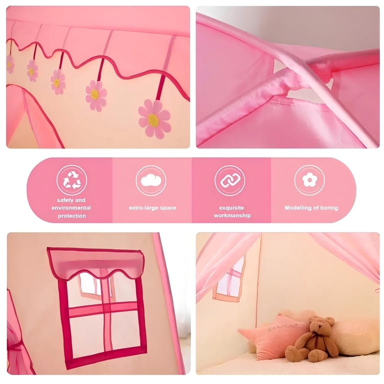 Keyahappy Princess Castle Play Tent, Pink photo 8