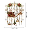 thumbnail image 2 of Christmas Wind Chimes Outdoor, 11.8" Santa Claus Sun Catcher Acrylic Window Hanging Windchimes with Crystal Drops, Festive Holiday Window Hanging Ornament Home Decor Gift, 2 of 4