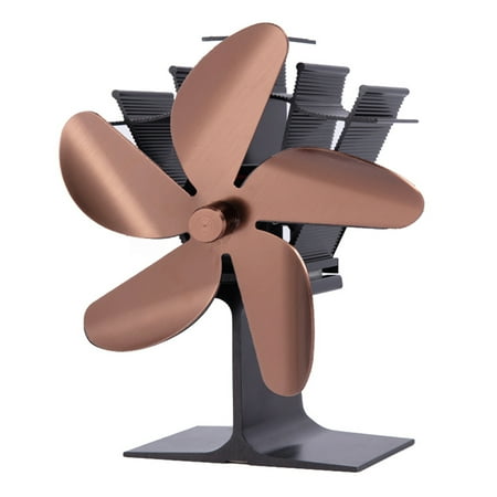

5 Blades Heat Powered Stove Fireplace Fan Log Wood for Burner Ecofan Quiet Efficient
