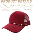 thumbnail image 5 of 4 Pcs Enamel Daisy Trucker Hat Chain 4 Style Cute Decoration Trucket Hat Charms Brass Alloy Chains DIY, 5 of 7