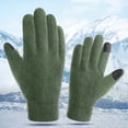 thumbnail image 2 of COMVALUE Winter Gloves Men Women Touch Screen Thermal Polar Fleece Gloves, Warm Gloves for Running Cycling Driving Hiking (Army Green, M), 2 of 4