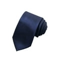 thumbnail image 2 of dgysar Men's Silk Plaid Tie, Professional Business Necktie for Formal Occasions, Weddings and Parties Dark Blue, 2 of 4