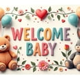 thumbnail image 5 of LUUFILx Welcome Baby Shower Backdrop Cute Baby Room Photography Props Decoration Event Background Banner Party Supplies Gender Reveal, 5 of 9