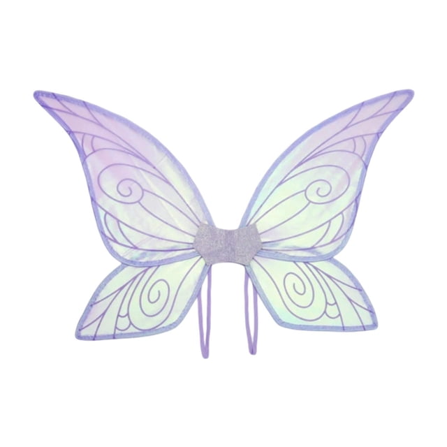 Ala de mariposa para niñas, fácil de poner, alas de ángel creativas para cumpleaños festivos violeta