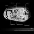 thumbnail image 3 of DNA Motoring For 1999-2006 VW Golf Cabrio Chrome Headlight LH+RH Pair W/ Projector Fog Lamp, 3 of 7