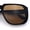 Black Frame - Brown Lens, variant on Oversized Flat Top Aviator Shield Sunglasses UV400 / Clear - Light Silver Mirror