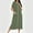 Army Green, variant on Women's Zipper Robe Star Print Short Sleeve Long Housecoat Loose Soft Full Length Nightgown Loungewear with Pockets