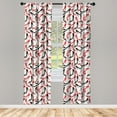 thumbnail image 3 of Ambesonne Feminine Curtains, Stiletto Shoes Female Art, Pair of 28"x84", Scarlet Beige Black, 3 of 5