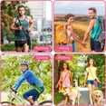 thumbnail image 7 of NOGIS 2 Pcs Water Bottle Holder, Water Bottle Carrier with Strap and Pouch, Mesh Water Bottle Sling, Sports Gym Water Bottle Pouch Sleeve Bag Travel Hiking（Black&Dark Blue）, 7 of 7