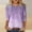 Purple, variant on Women Fashion Print Casual Point Sleeve Round Neck T Shirt Top Women T Shirts Summer Women T Shirts Loose Womens Long Top Apparel Shirt Tees Tops for Women Tunics for Women Summer Exercise Tops Long
