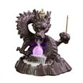 thumbnail image 6 of Ceramic Dragon Incense Falls Backflow Incense Burner Waterfall Incense Censer Incense Stick Holder with Lucky Led Crystal Ball (AC22 Only Burner), 6 of 7