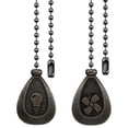 thumbnail image 1 of Juego de cadena de tracción para ventilador de techo de bronce, extensión decorativa para cadena de tracción, extensor de cadena de tracción para ventilador de 12 pulgadas con bola de cuentas y, 1 of 5