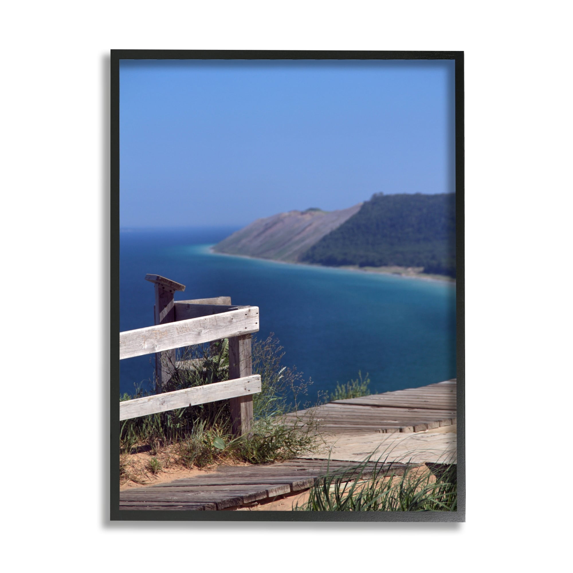 Stupell Industries Coastal Cliff Ocean Boardwalk Nautical Nature Photography, 24 x 30, Design by Daniel Sproul