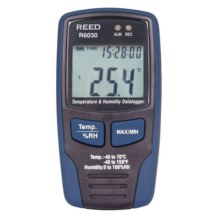 REED Instruments Temperature/Humidity Datalogger with Display -40 to 158degree f (R6030)