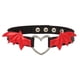 thumbnail image 1 of Gargantilla Collar Yinane Punk Cadena de Clavícula Amor Corazón Gargantilla Gótica Punk Steampunk Cuero PU negro rojo, 1 of 8
