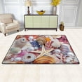 thumbnail image 2 of SKYSONIC 72x48in Summer Seashell Pearls Area Rug, Non-Slip Floor Carpet for Indoor Living Dining Room and Bedroom Area, 2 of 7