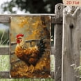 8x12 Inch Rustic Autumn Rooster Farmyard Wall Art, Vintage Painterly ...