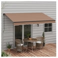 thumbnail image 2 of 12x10 ft Retractable Awning, UV Resistant Sun Shade for Deck, Patio, Yard, Dark Gray, 2 of 9