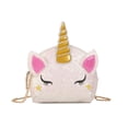 thumbnail image 1 of Un bolso bandolera de unicornio blanco, un bolso para niñas, adecuado para lápiz labial, cosméticos, mini peine y mini espejo. ER, 1 of 5
