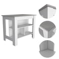 thumbnail image 3 of TUHOME Cala Kitchen Island  Engineered Wood Kitchen Islands in White, 3 of 8
