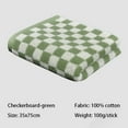 thumbnail image 2 of Checkered Bath Towels for Bathroom, Shower Towels 30" x 14", Super Soft and Quick Dry, Colorful Towel for Summer Beach Pool Green, 2 of 9