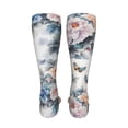 thumbnail image 4 of Leisure Hosiery 20in Lightweight Wear-Resistant Sweat-Wicking No Heel For Home Office Daily Use Flowers And Butterflies, 4 of 8