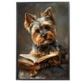 thumbnail image 2 of Yorkshire Terrier Decor Poster Unframe, Yorkshire Terrier Dog Canvas Wall Art, Dog Reading Book Canvas Print Painting Poster Wall Decor Dog Lovers Gifts, 2 of 6
