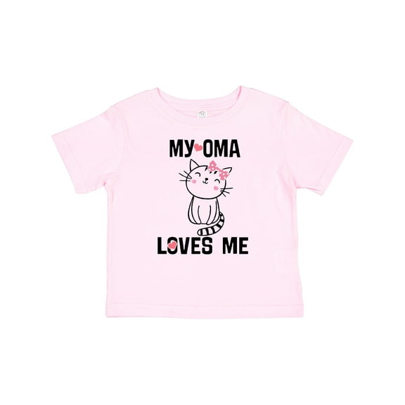 Inktastic My Oma Loves Me Girl Cat Girls Baby T-Shirt