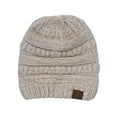 thumbnail image 1 of CC Ribbed Chenille Winter Beanie - Beige, 1 of 2