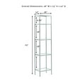thumbnail image 5 of Crosley Furniture Aimee 4 Shelf Narrow Glass/Metal Etagere in Antique Gold, 5 of 21