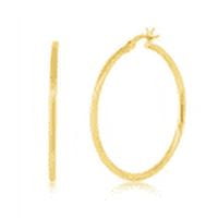 Cate & Chloe Monica 18k Yellow Gold Plated 40mm Hoop Dainty Earrings for Women, Gift for Her