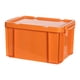 thumbnail image 4 of Caja de almacenamiento de PP, contenedores de almacenamiento apilables, contenedor Industrial duradero para zapatos, ropa, armario, estante, sala de Naranja Macarena Contenedor de almacenamiento, 4 of 8