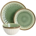 thumbnail image 2 of Gibson Elite Mayfair Bay 12 Piece Stoneware Dinnerware Set in Green, 2 of 5