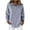 Navy, variant on Miqool Womens Striped Shirts Smocked Cuffed 3/4 Sleeve Button up Collared Shirts Dressy Casual Blouses Business Work Office Tops with Pocket