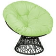 thumbnail image 1 of Costway Rattan Papasan Chair Ergonomic Chair 360-degree Swivel Soft Cushion Garden Green, 1 of 10
