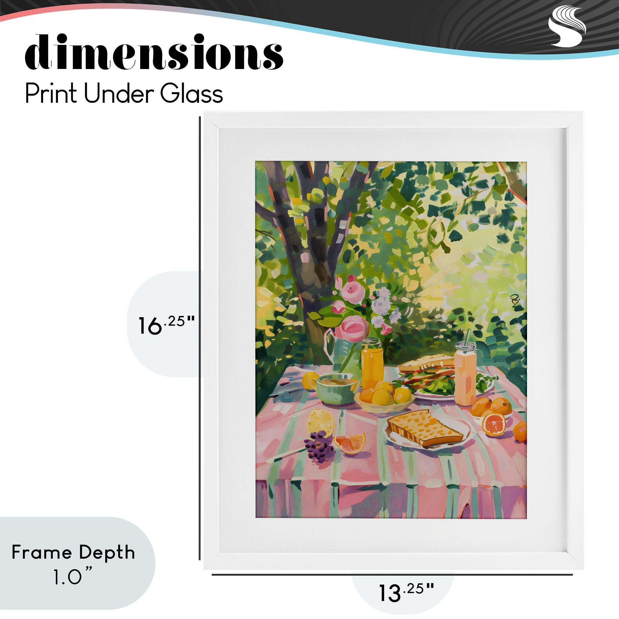 Stupell Industries Breakfast Picnic in Garden White Framed Print Under Glass, design by The Prints Vibe