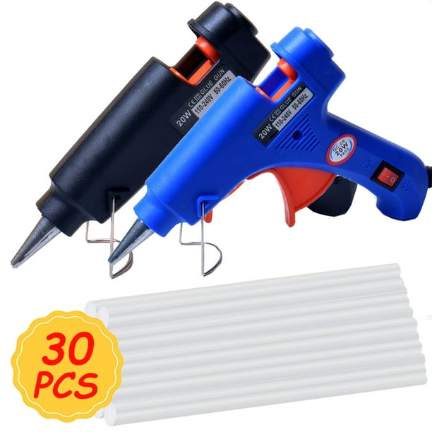 Hot Melt Glue Gun with 30Pcs Glue Stick 7mm Mini Gun Thermo Electric
