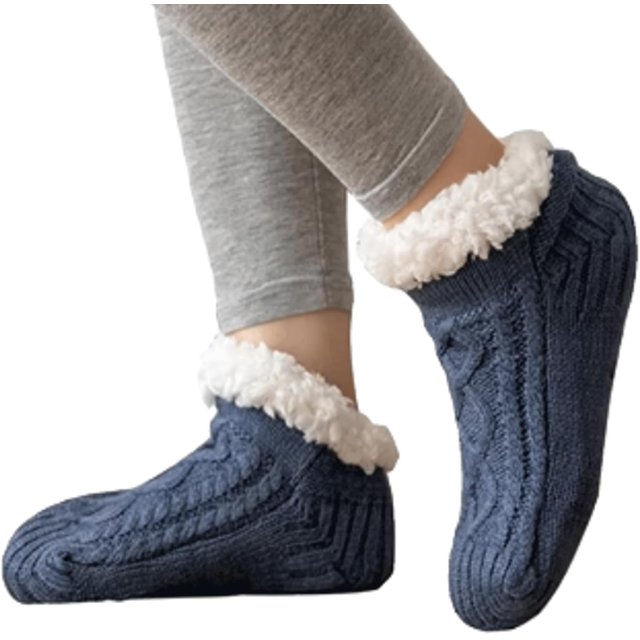 Womens Thermal Slipper Socks Fuzzy Sleeping Socks Non Slip Leg Stockings Comfy Slippers Floor Sock for Winter Home